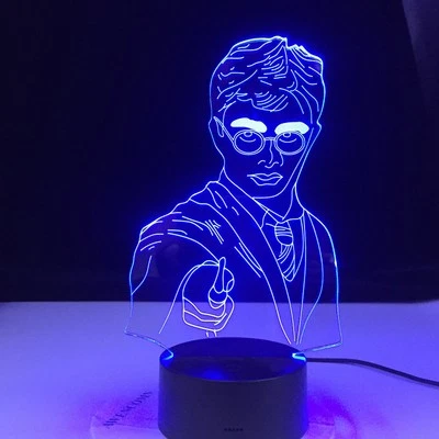 Lámpara de mesa con control táctil con luz nocturna 3D Harry Potter  Foto 1 de 4