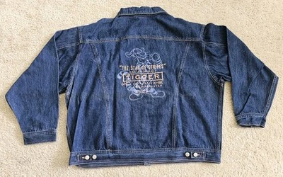 Chaqueta vaquera vintage Disney Tigger bordada denim azul para hombre talla XL NUEVA Foto 1 de 4
