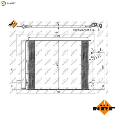 CONDENSER AIR CONDITIONING 350052 FOR FORD GRAND/C-MAX/Van FOCUS/III/Hatchback - Image 1 of 4