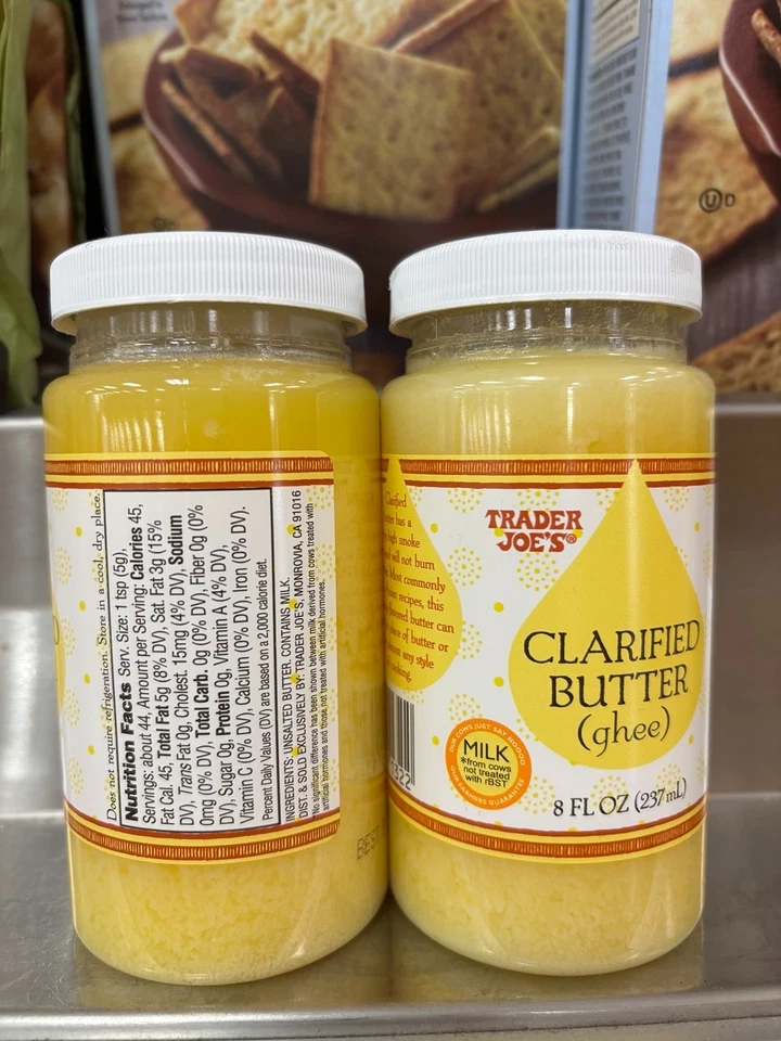 2 PACK 🔥 Trader Joe's Clarified Butter Ghee 8 FL Oz 237 mL New Fresh - Image 1 of 1
