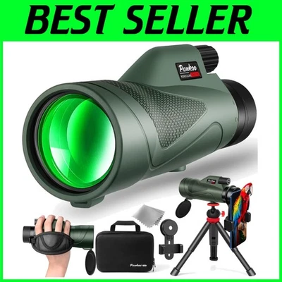 12x60 HD Monocular Telescope with Smartphone Adapter & Tripod - Bird Watching - Image 1 of 4