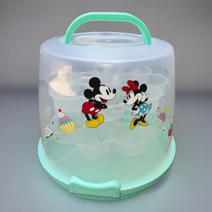 Disney Eats Sweet Life Mickey Minnie Cupcake Stand & Caddy (Pestillos rotos LEER) - Imagen 1 de 6