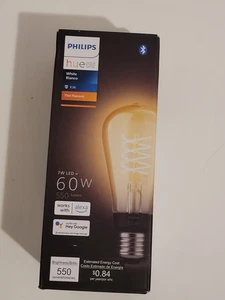 Philips Hue Smart 60W ST19 Filament LED Bulb - Soft Warm White Light - 1 Pack - Picture 1 of 1