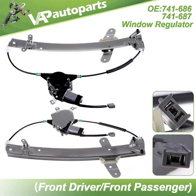 For 1998-2011 Lincoln Town Car Power Window Regulator Front Left Right w/ Motor - Image 1 of 4