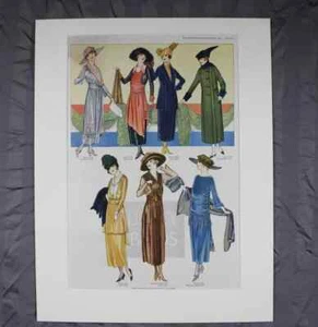 The Delineator Oct 1918 Advertising Plate Matted 14x18 - Picture 1 of 10