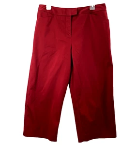 East 5th Capri Shorts Womens Size 12 Burgundy Secretly Slender Pockets - Picture 1 of 9