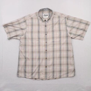 Mountain Khakis Shirt Mens Extra Large Khaki Plaid Pointe Relaxed Fit Vented - Picture 1 of 16