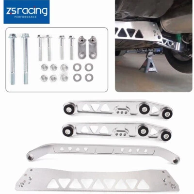 Silver Rear Lower Control Arm + Subframe Brace +Tie Bar for Honda Civic EG 92-95 Foto 1 de 4