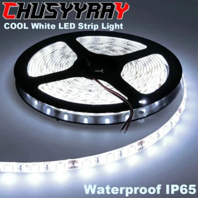 5M 3528 LED Strip Light 300 LEDs Super Bright 7000K Cool White Waterproof IP65 - Image 1 of 4
