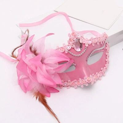 Costume Mask Masquerade Half-face Mask Fox Plastic Makeup Mask Face Mask Painted - Image 1 of 4