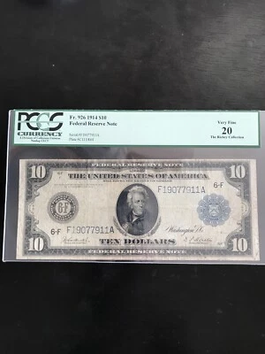 1914 $10 FRN-926 Atlanta Georgia  PCGS 20 RARE As pictured - Image 1 of 4