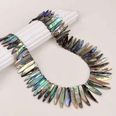 Collar gargantillas concha de mar abulón Paua verde natural de 18"" hecho a mano para dama Foto 1 de 4