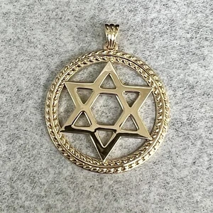 Colgante Estrella de David de Oro Sólido 18K, Magen Jew - Imagen 1 de 6