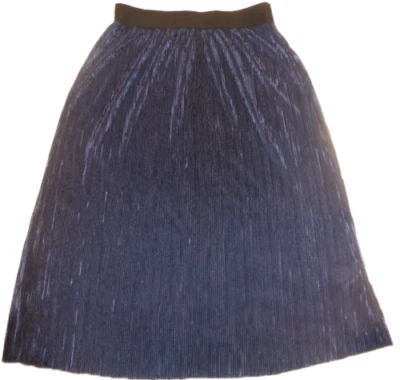Falda Plisada Azul Básica Recta Bajo la Rodilla NUEVA Falda Foto 1 de 4