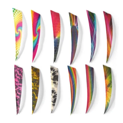 AMEYXGS 50 Stück Naturfeder Pfeilfedern 4 Zoll Pfeil Federn Bogenschießen Befiederung