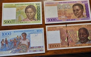 Madagascar - Lot de 4 billets 1995 - TTB+ - Picture 1 of 1