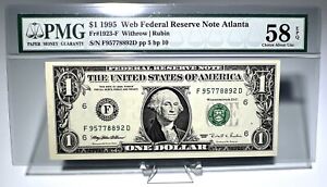 $1 1995 Experimental Web Press Note Atlanta Fr#1923-F PMG 58 EPQ 