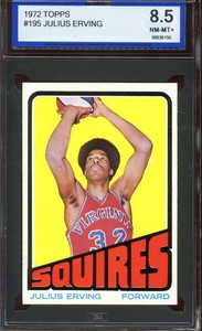1972-73 TOPPS #195 JULIUS ERVING ISA 8.5 (RC) HOF *ADT4737