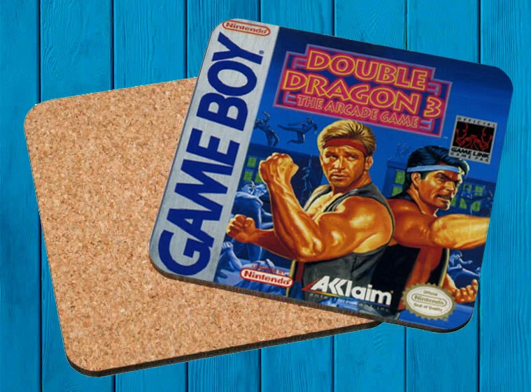 DOUBLE DRAGON 3 NINTENDO GAME BOY POSAVASOS MADERA WOODEN COASTERS