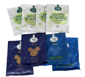LOT 8 Joffreys Walt Disney World Resort DECAF Coffee packets Aulani & Dark Roast - Picture 1 of 7