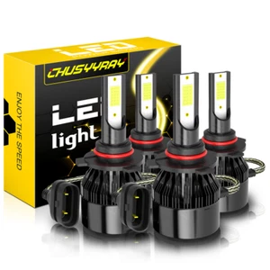 For Chevy C1500 2500 3500 1990-98 6000K LED Headlight Bulbs Hi/Lo Beam Combo Kit - Picture 1 of 12