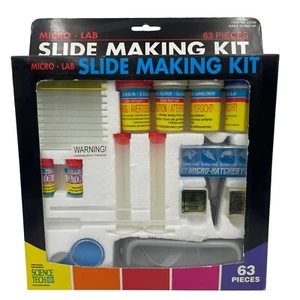Vintage Science Tech 63 Piece Slide Making Kit Micro - Lab Toy - Imagen 1 de 2
