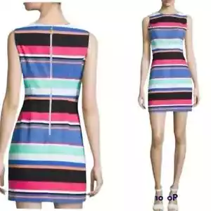 Abito tubino Mariam a righe tropicali KATE SPADE taglia 12 senza maniche DIVERTENTE L - Foto 1 di 10