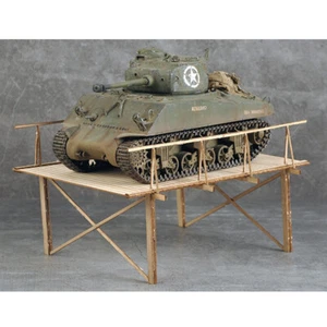 1/35 Scale Dioramas Tank Wood Bridge Model Kits Sand Table Scene - Picture 1 of 11