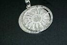EA 925 Diamond Sun Sterling Silver Two Disc Pendant for necklace