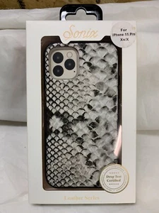 Funda de piel de serpiente serie cuero Sonix para Apple iPhone 11 Pro (gris pitón) - Imagen 1 de 3