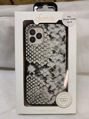 Capa de pele de cobra Sonix Leather Series para Apple iPhone 11 Pro (cinza Python) - Imagem 1 de 3