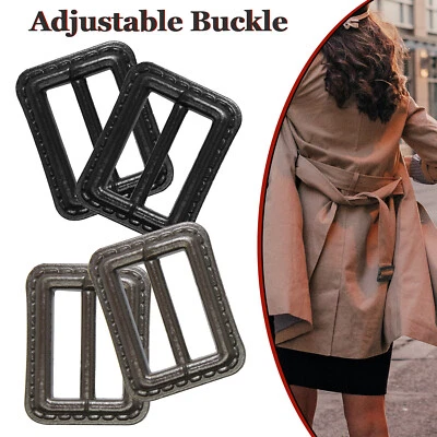 ARTANDCRAFTSLONDON 1/2/10x Black/Dark Brown Tri Glide Buckles Plastic Leather PU Coated Jacket Coat