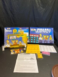 100% Complete Fun Game Night The Simpsons Edition 2003 Jeopardy! Board Game - Picture 1 of 9