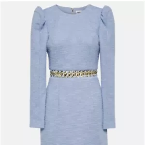 Rebecca Vallance Carine Baby Blue Puff Sleeve Mini Dress Size UK 10/US 6 - Picture 1 of 8