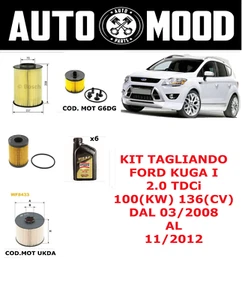 KIT TAGLIANDO - FORD KUGA I 2.0 TDCi 100(KW) 136(CV) DAL 03/2008 AL 11/2012   - Foto 1 di 7