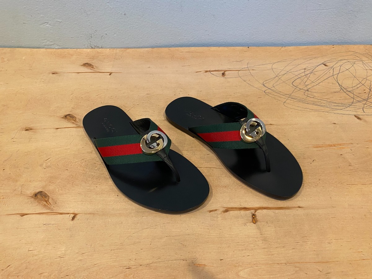 Gucci Men's Flip Flop Black Sandals for sale | eBay