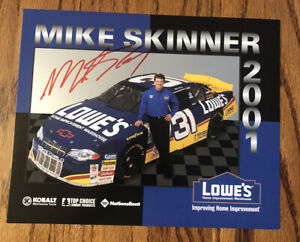 Mike Skinner #31 Lowe’s NASCAR Autographed Photo Card