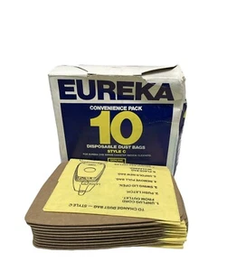 Genuine Eureka Brand Style C Disposable Dust Bags - 3100 Series- New Box Of 10 - Picture 1 of 6