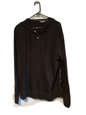 Camisa Hoddie Masculina de Malha L-SLV Marca GNW Nova Com Etiqueta - Imagem 1 de 3