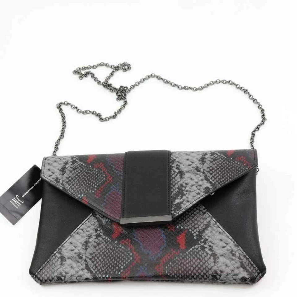 Bolso sin asas International Concepts Luci para mujer negro serpiente en relieve sistema operativo nuevo Foto 1 de 4