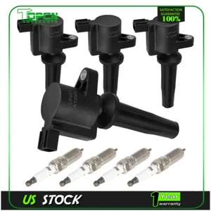4 Pack For 2013-2020 Ford Fusion 2.5L L4 Ignition Coil and Spark Plug - Picture 1 of 12