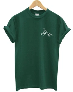Mountain Logo T-Shirt Cute Hipster Men Women Kid Top Autumn Moon Doodle L334 - Picture 1 of 13