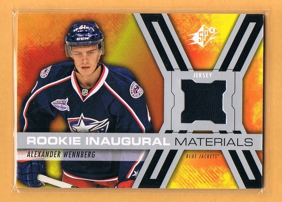 2014-15 SPx Alexander Wennberg Jersey Rookie Columbus Blue Jackets - Image 1 of 1