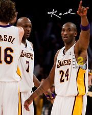 Kobe Bryant Los Angeles Lakers NBA 8"x 10" Signed Color PHOTO REPRINT
