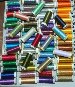 Mixed Lot 80 + Spools Gutermann, Mettler, Sulky, Etc. Rayon Thread - Picture 1 of 2