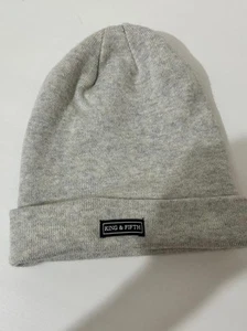 King & Fifth Grey Beanie With Cashmere Mixed Materials One Size - Picture 1 of 3