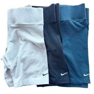 Nike Damen 8 Zoll sportliche Biker Shorts Paket Größe Large grau, schwarz, marineblau - Bild 1 von 11