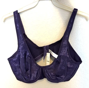 Cacique Lane Bryant Purple Underwire Bra 40c lace new with tags - Picture 1 of 8
