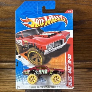 Hot Wheels 2011 Thrill Racers Desert 5/6 OLDS 442 W-30 Satin Red wTan OROH6's W1 - Picture 1 of 4