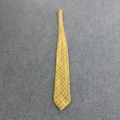 Canali 领带男式均码黄色几何图案领带礼服商务 — 第 1/4 张图片